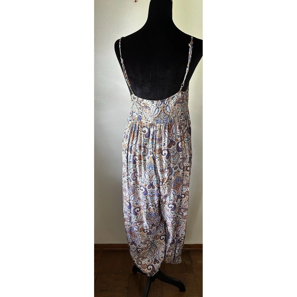 Sage+fig Harem Pants Jumpsuit Paisley Size Small Boho Cottage Balloon Pant - Picture 4 of 13